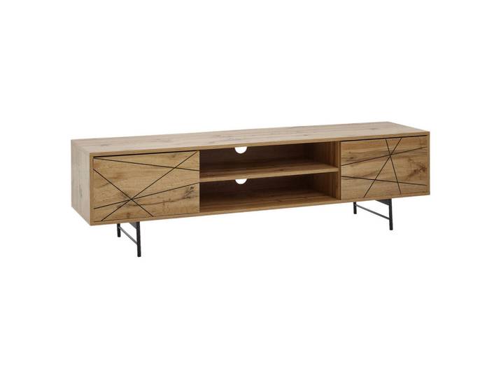 Mid.you Lowboard, Braun, Metall, 1 Fächer, 160x45x40 cm, stehend, Wohnzimmer, Wohnwände, Lowboards, Lowboards stehend