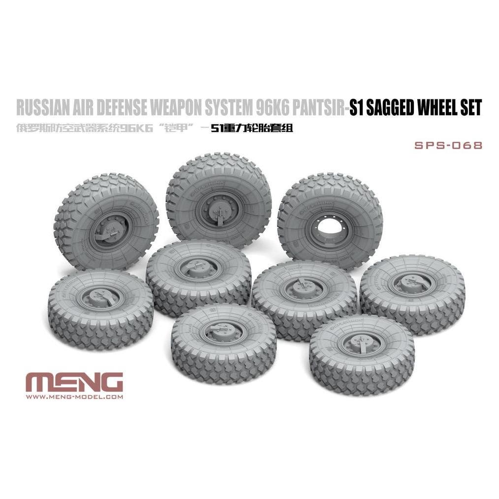Meng-Model Russian Air Defense Weapon System 96K6 Pantsir-S1 Sagged Wheel Set (SPS-068)