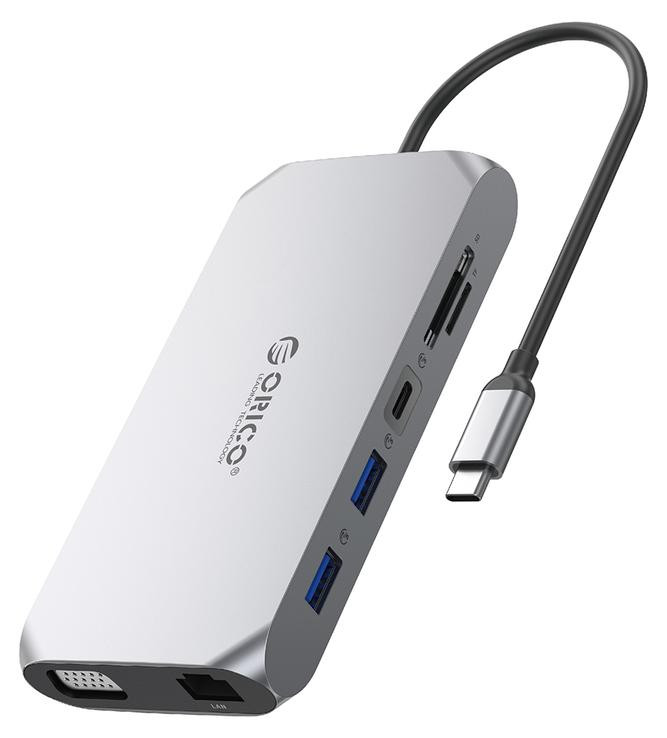 Orico XCR 12-in-1 USB-C dockingstation met 2x USB-A 3.1 en 1x USB-C PD 100W