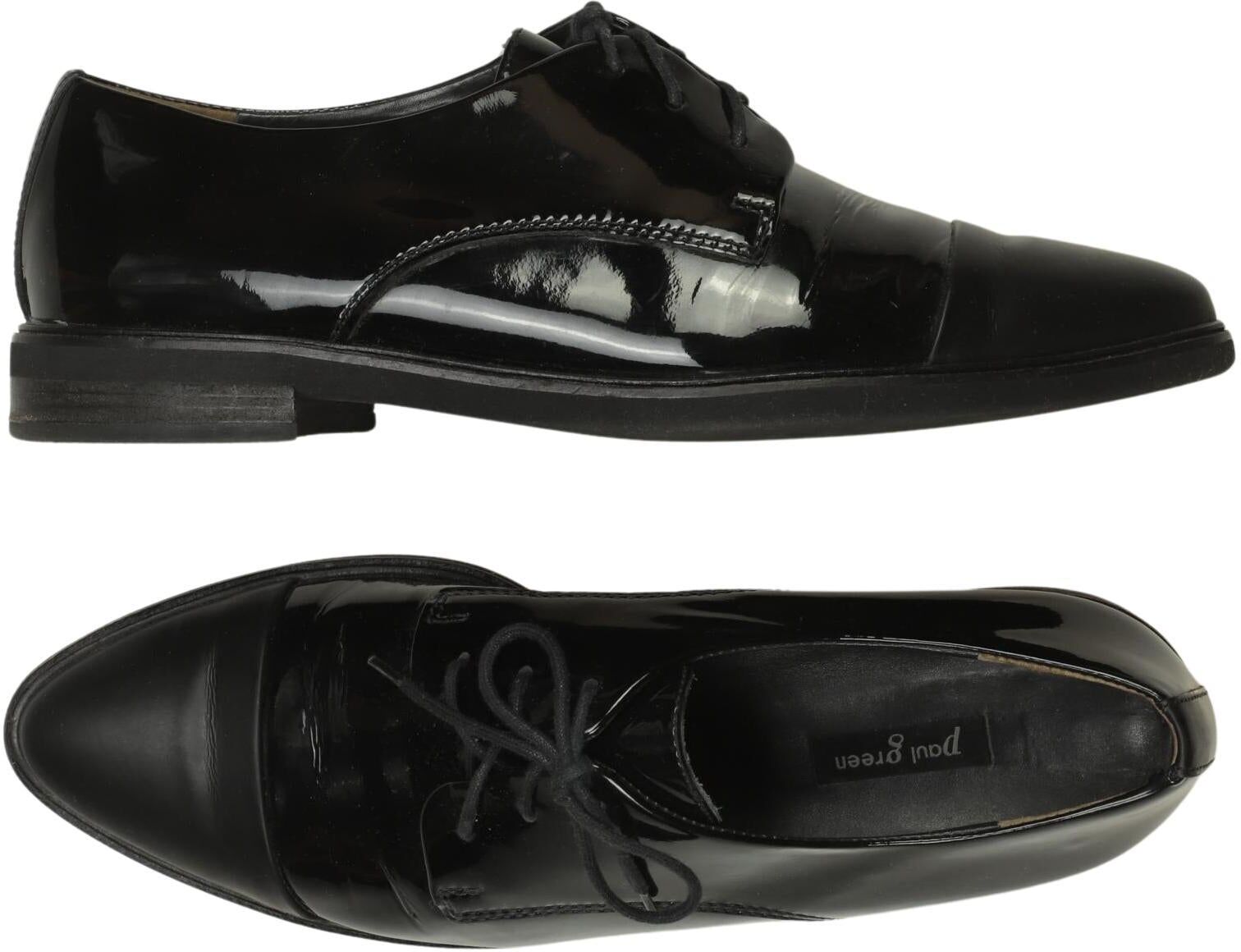 Paul Green Damen Halbschuh, Schwarz, Gr. EU 39, Leder - Second Hand