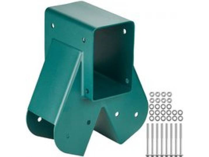 VEVOR Raccord Balançoire en A Connecteur Balançoire en Acier au Carbone Support Milieu Poteau Poutre Bois Intérieur Extérieur avec Matériel Montage pour Pieds 10,2x10,2 cm, Poutre 10,2x15,2 cm, Vert