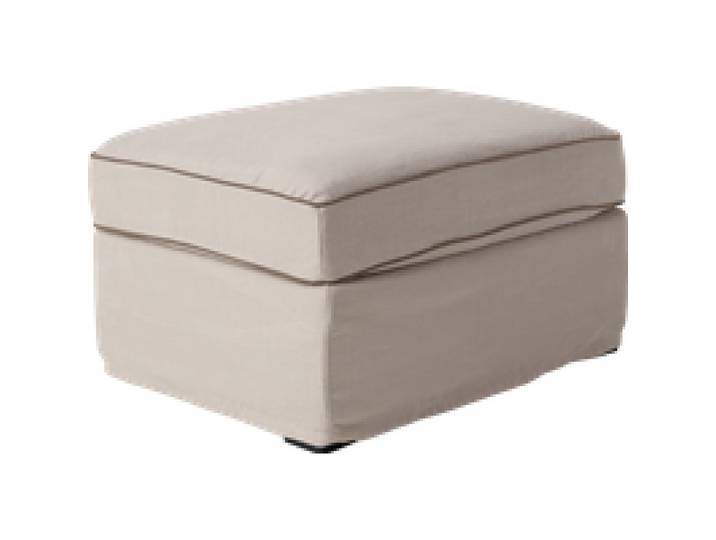 Pouf coton/lin déhoussable Margot