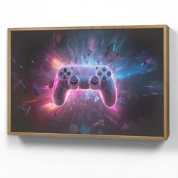 NACHTTISCHLAMPE MIT AKKU Controller - Neon - Explosion - Abstrakt 90x60 cm