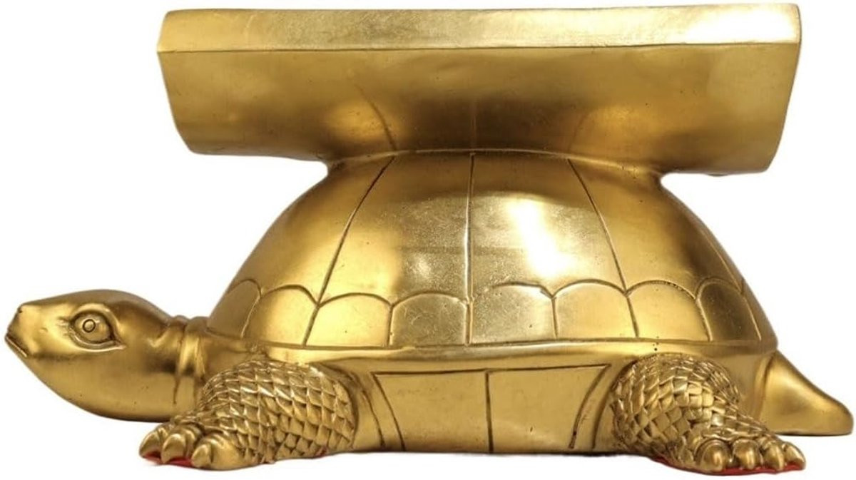 Handgemaakt Koperen Schildpad Beeld - Feng Shui Sculptuur voor Woonkamer Decoratie