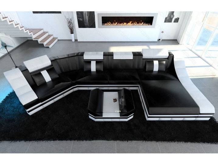 Leder Couch Turino C-Form