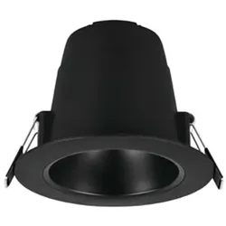 Einbauleuchte Lampe Wohnzimmerleuchte schwarz Farbwechsel rund IP44 LED D 11 cm