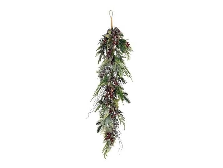 Mica Decorations Bodi Guirlande de Noël en Forme de Goutte Bordeaux 110 x 18 x 10 cm