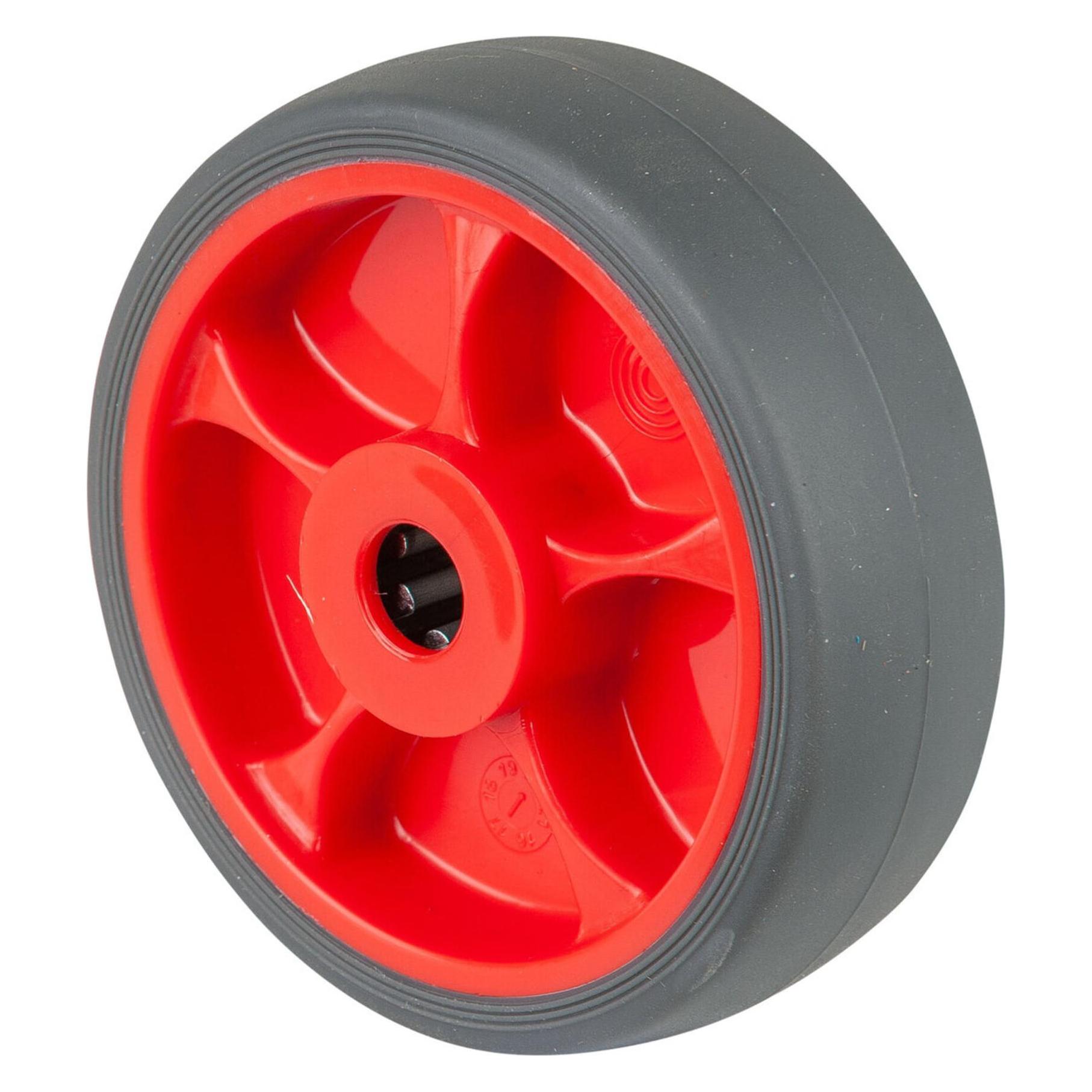 BS Rollen Gummirad B44 Rad Ø 100,F003 grau,Achs Ø 12, 100kg (70007986)
