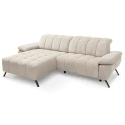 Ecksofa mit Funktion Avellino Stoff Beige