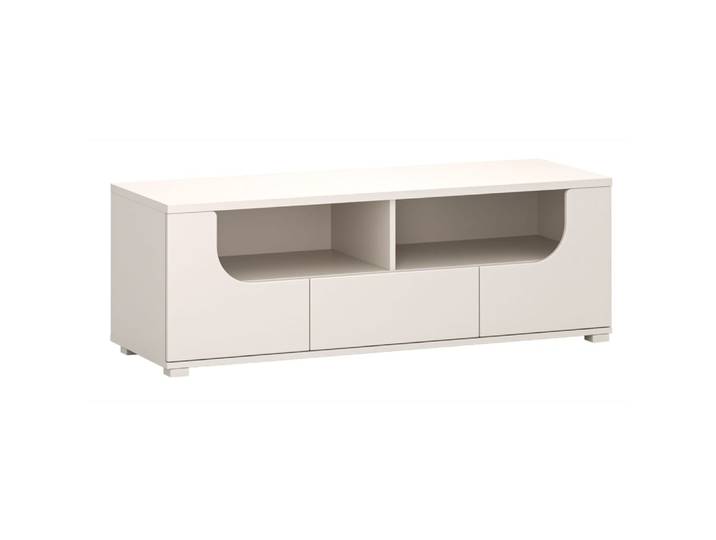 Meuble tv avec tiroir et niches ouvertes, gris cachemire, 130 cm