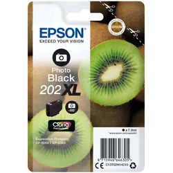 Original Epson Tintenpatrone C13T02H14010 / 202XL Photo Schwarz [XL Füllmenge]