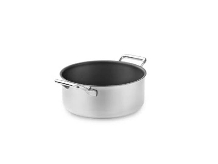 Onyx Cookware ZERO Kochtopf 24 cm – Natürliche Antihaft aus Edelstahl Ohne chemische Beschichtung; PFAS- & PTFE-frei; nano-texturierter Edelstahl; kratzfest; für alle Herdarten; ofenfest