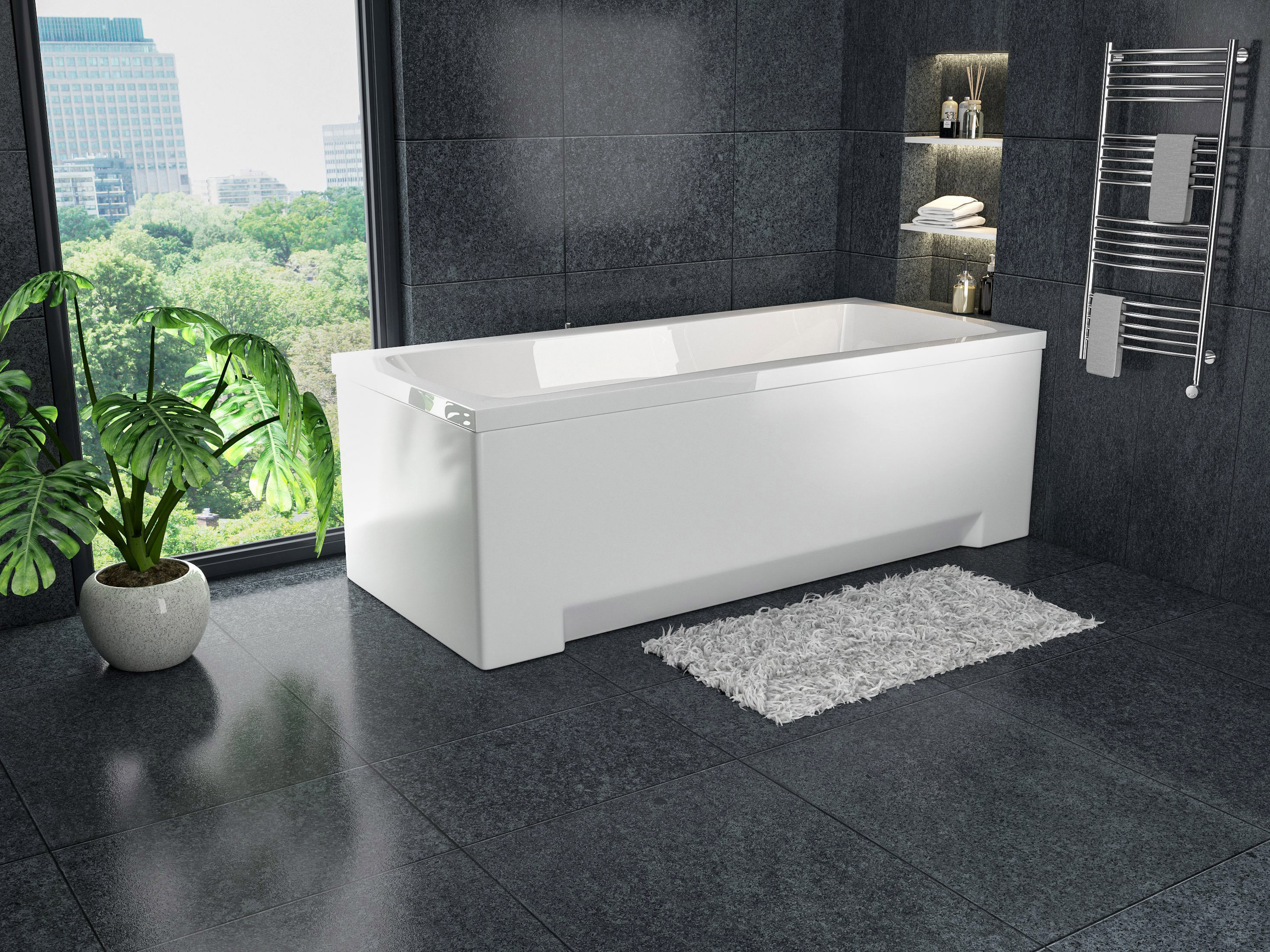 Badewanne Rechteck Wanne Acrylwanne 170x70 Optima ohne Gehäuse