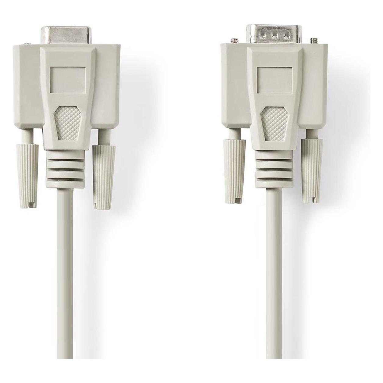 Nedis Serielles Kabel | D-SUB 9-Pin Stecker | D-SUB 9-Pin-Buchse | Vernickelt | 5.00 m | Rund | PVC (5 m) (CCGL52010IV50)
