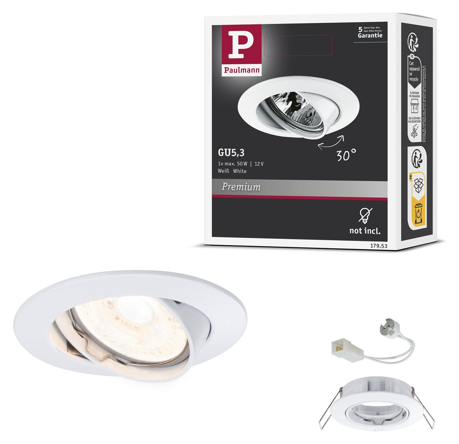 Paulmann Premium Inbouwspot Halogeen Kantelbaar