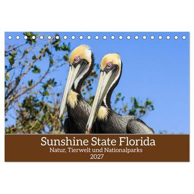 Sunshine State Florida Natur, Tierwelt und Nationalparks (Tischkalender 2027 DIN A5 quer), CALVENDO Monatskalender