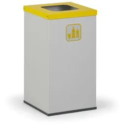 Mülleimer für mülltrennung, 50 l, Halterung für einen Sack, grau/gelb