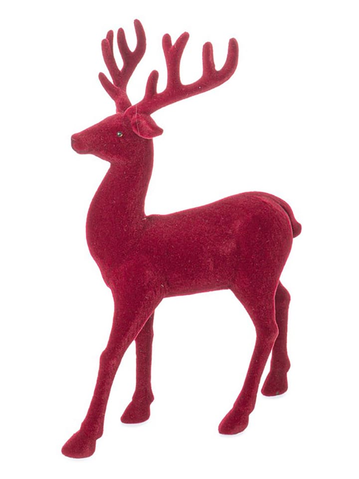 Bizzotto Dekofigur "Reindeer" in Bordeaux - (H)32 cm - onesize