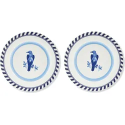 Bird Patterned Speiseteller 27 cm, blau, 2 St.