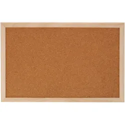 Rechteckige Kork Pinnwand - Termine und Wichtiges auf einen Blick - Hochwertige Verarbeitung mit Holzrand - Dekorative 60x45cm für Büro & Zuhause