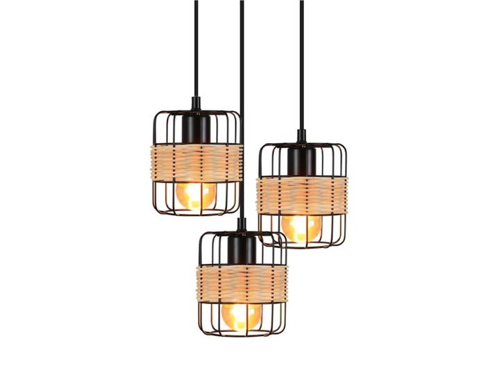 Suspension en rotin noir 25x13x15cm