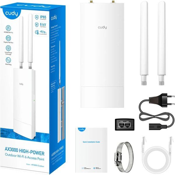 Cudy Acces Point Ap3000 Outdoor, Wf6 Ax3000