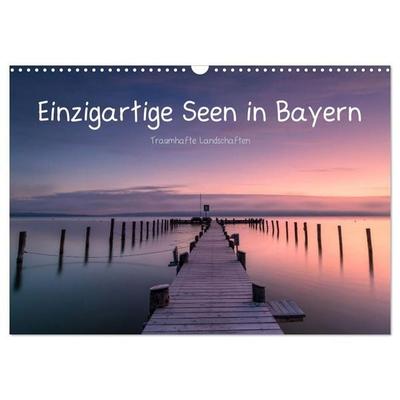 Einzigartige Seen in Bayern (Wandkalender 2027 DIN A3 quer), CALVENDO Monatskalender