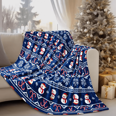 Inspire Curations Black And Red Plaid Flannel Throw Blanket bluechristmas 130x150cm