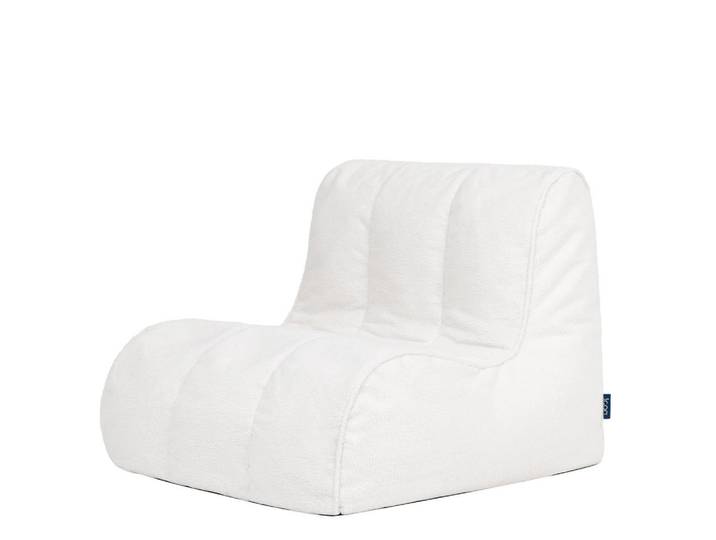 icon Sitzsack aus Boucle Swoop, Creme, 300 L, Freiform, 82x74x92 cm, Wohnzimmer, Sessel, Sitzsäcke, XXL Sitzsäcke