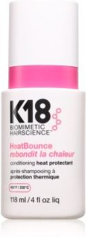 K18 HeatBounce Conditioning Heat Protectant condicionador de proteção para finalização térmica de cabelo 118 ml. HeatBounce Conditioning Heat Protectant