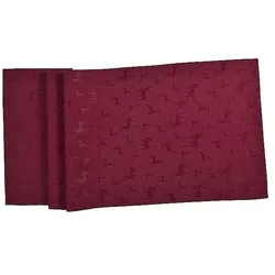 Sander, Tischdecke, Weihnachts Tischläufer NOVA LOFT JACQUARD Burgundy (140 x 50 cm)