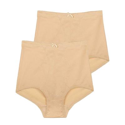 Miederhose SASSA "2er Sparpack Miederhose Bodyforming", Damen, Gr. 100, beige (puder puder), Stoff, Obermaterial: 80% Polyamid PA. 20% Elasthan EL., Unterhosen