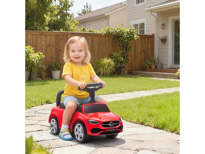 AIYAPLAY Porteur Enfant Mercedes-Benz Rouge avec Rangement