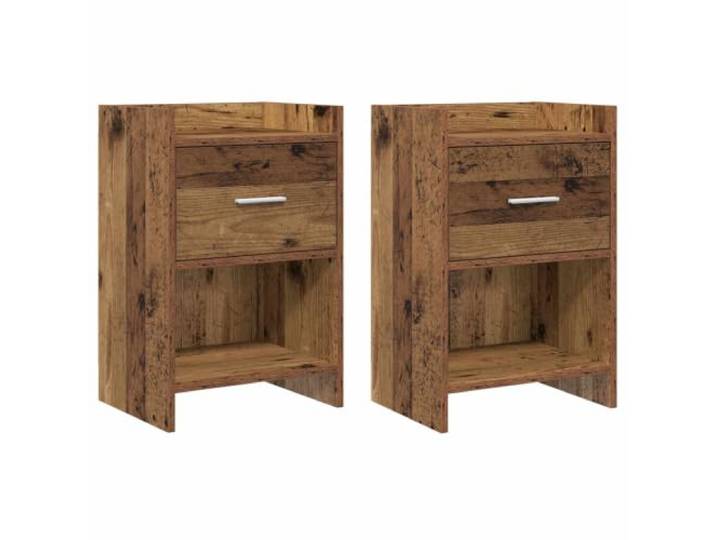 Heofavd Nachttische 2er Set Altholz-Optik 40x30x60 cm Holzwerkstoff