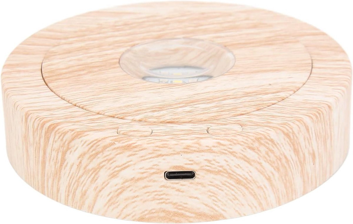 Houten Displaybasis met 360 graden draaibare voet voor decoratie, Houtkleur, Diameter: 14 cm