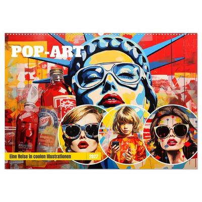 Pop-Art. Eine Reise in coolen Illustrationen (Wandkalender 2027 DIN A2 quer), CALVENDO Monatskalender