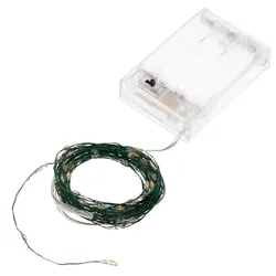 LED-Micro-Lichterkette mit Batteriekasten und Timer, 100 LEDs