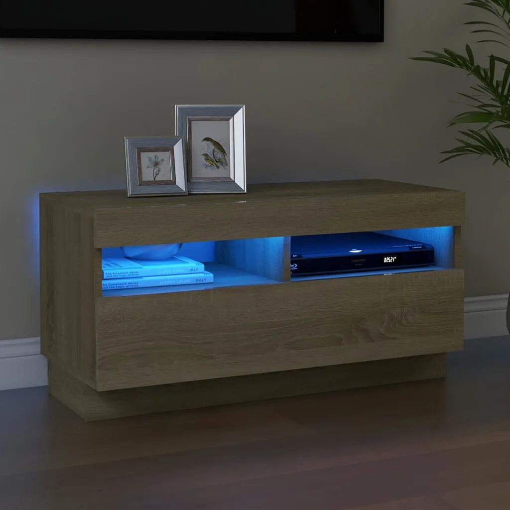 Ivy Bronx Maxence TV Stand Sonoma Oak 80cm