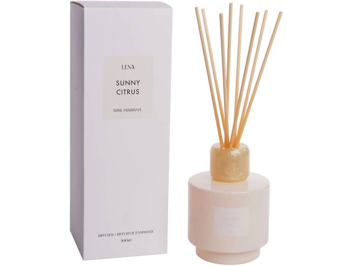 Diffusor Lena creme Sunny Citrus 500 ml - Material: Glas/Polyresin - Diffusor