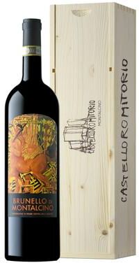 """Castello Romitorio""" """Castello Romitorio Brunello di Montalcino with Wooden Gift Box ith Wooden Gift Box 2020 Red Wine - Italy"""