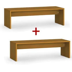 Umkleidebank mit Schuhregal 1+1 GRATIS, 1500 mm, Kirschbaum