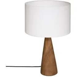 Atmosphera Aina - Lampe Ø28x46cm in Weiß und Braun