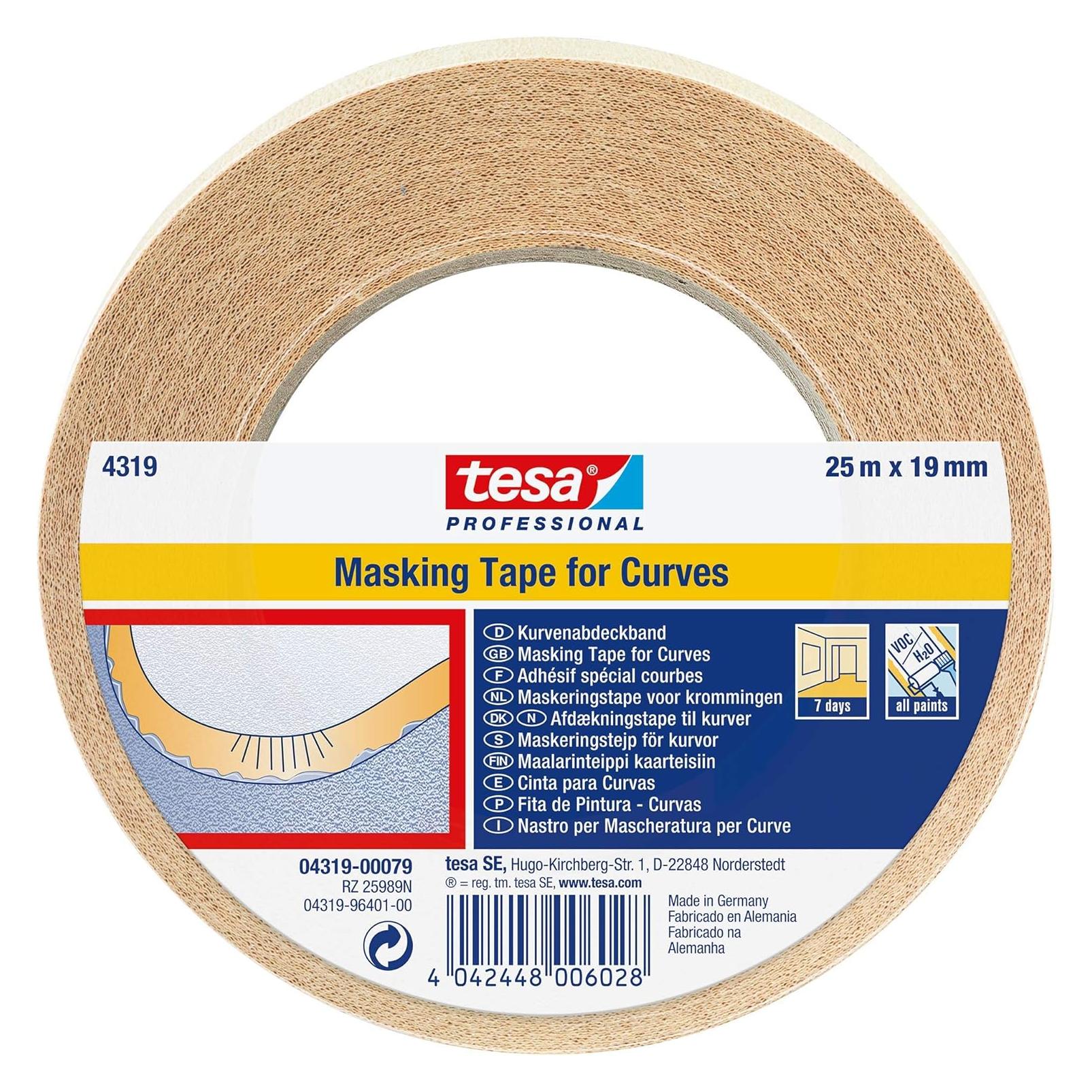 tesa tesakrepp Kurvenabdeckband 25m:19mm (19 mm) (04319-00079-01)