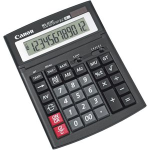 Canon Taschenrechner WS-1210T, MwSt-Berechnung, 12-stelliges LC-Display, Solar- & Batteriebetrieb