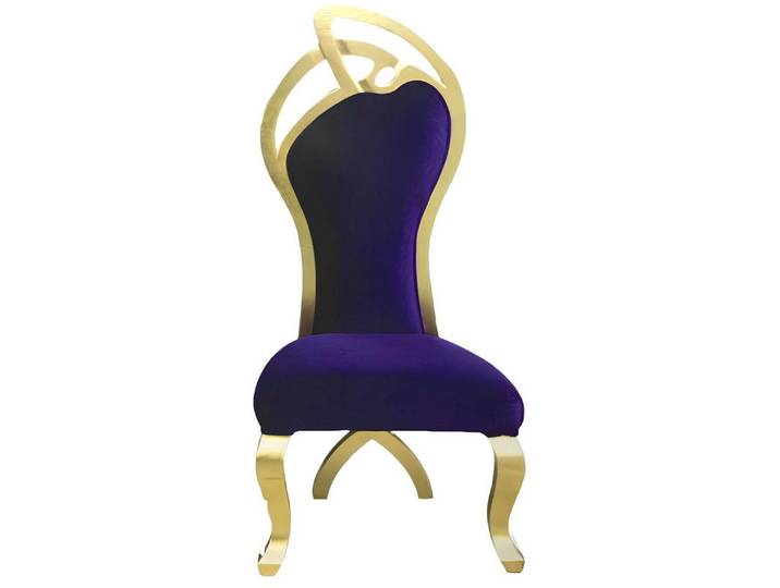 Xlmoebel Polsterstuhl Samt-Sessel im Antik-Stil mit Chesterfield-Polsterung, Hergestellt in Europa
