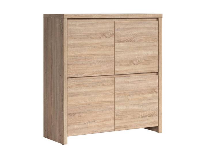 Petits-meubles Sideboard Soren Holz, Braun, 105x112.5x40.5 cm, Kleinmöbel, Kommoden, Sideboards