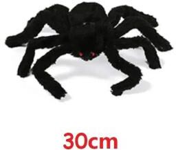 Inspired Living Giant Plush Spider Halloween Decoration For Indoor & Outdoor Displays 30cm Black