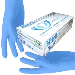 SFM ® SOFTLIGHTS : XS Nitrilhandschuhe puderfrei F-tex blau (100)