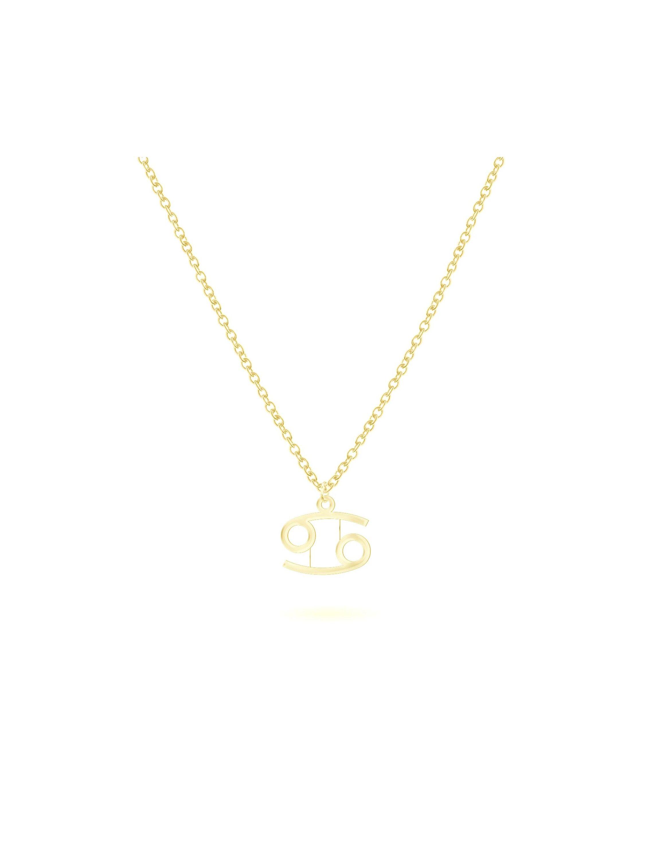 BEKA&BELL Anhänger mit Kette 925-Sterling Silber vergoldet Glänzend 42cm Krebs