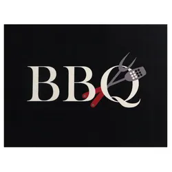 BBQ Grillunterlage | BBQ schwarz | 90x120 cm